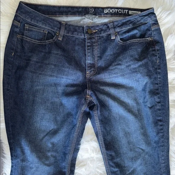 New York & Company Dark Blue Boot Cut Jeans - Picture 4 of 8